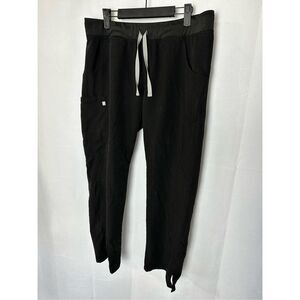 Figs Black Scrubs mid rise NOT high waisted